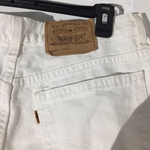 Levi's Shorts - Levis White Denim Shorts Levi's Shorts - Levis White Denim Shorts